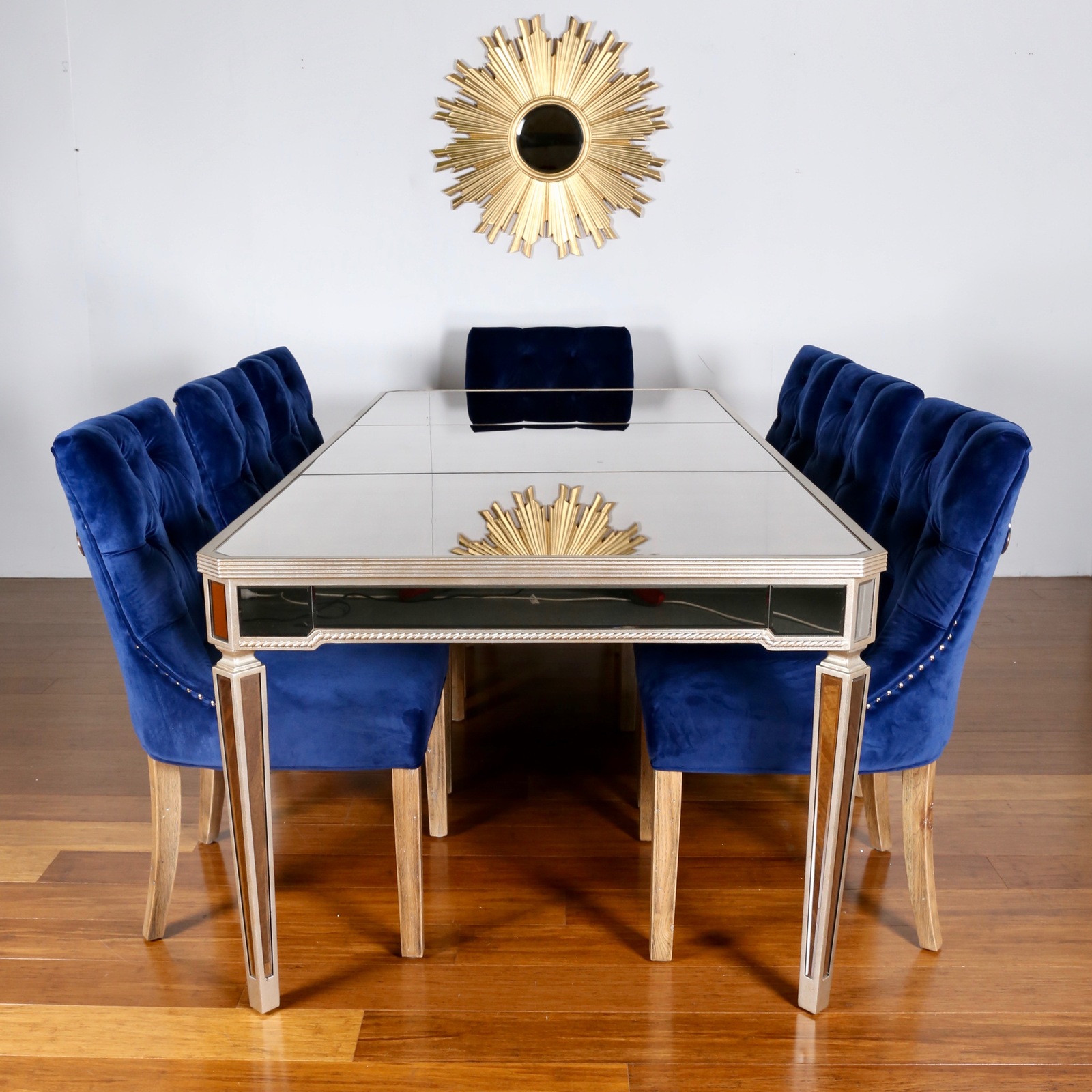 ARIANA | VELVET SIDE DINING CHAIR - DEEP BLUE