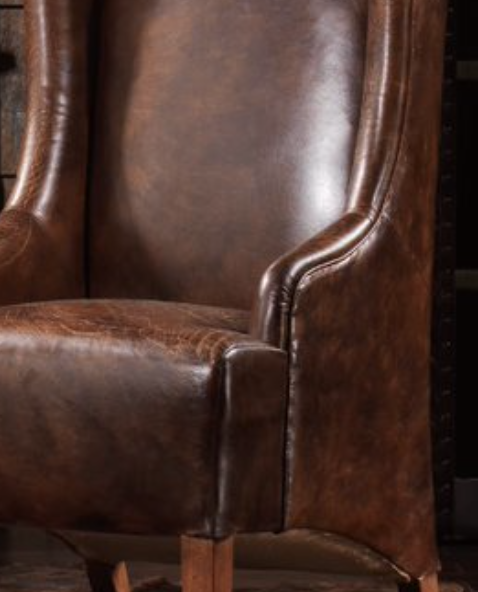 ROYAL | HIGH-BACK OCCASIONAL LEATHER CHAIR