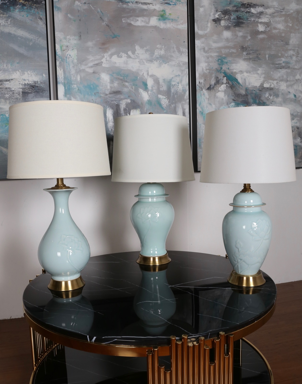 VISTA BLUE TABLE LAMP Porcelain Lamp Home Decor Brisbane