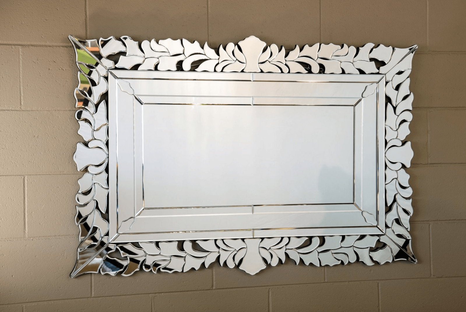 LEAF | STENCIL SILVER MIRROR