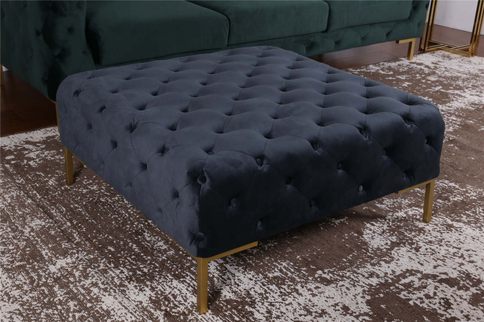 ROMULUS | MODERN LUX VELVET OTTOMAN