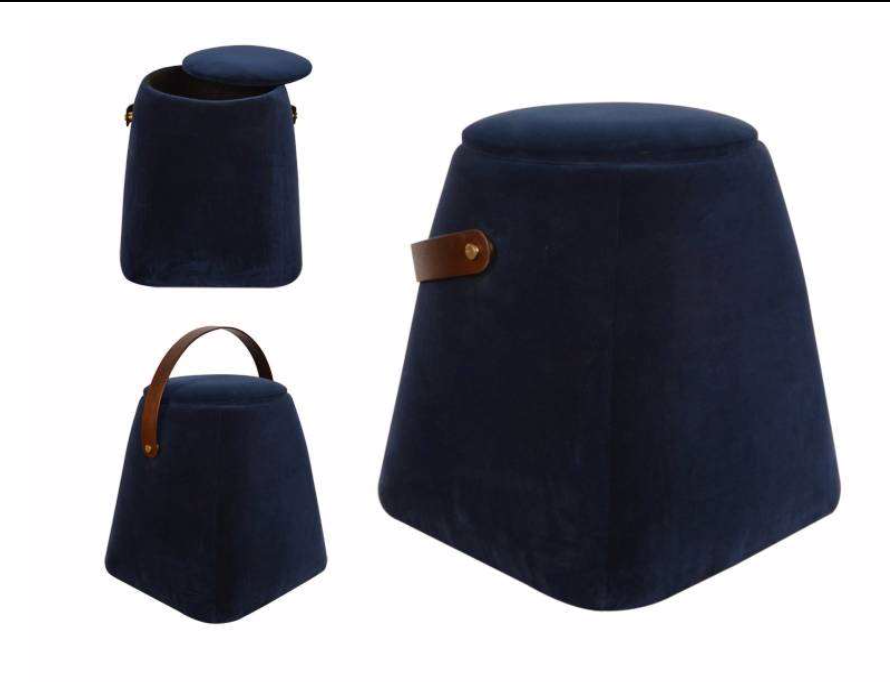 QUESTA | VELVET STOOL OTTOMAN