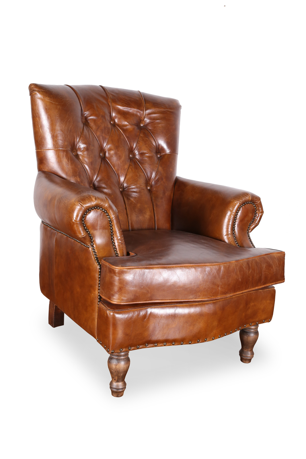 Brown Leather Occasional Arm Chair Brisbane Australia