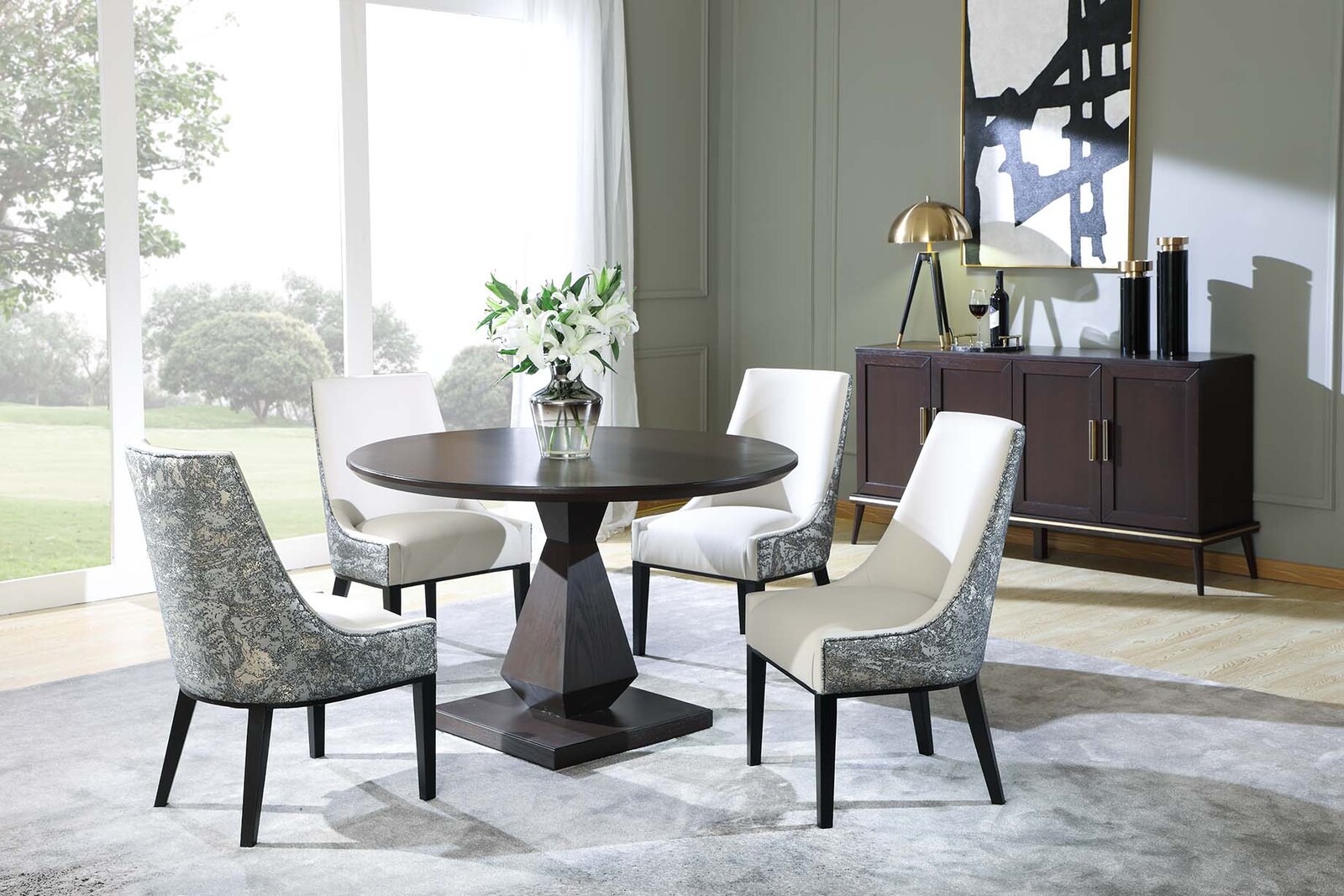 two tone dining room chairs