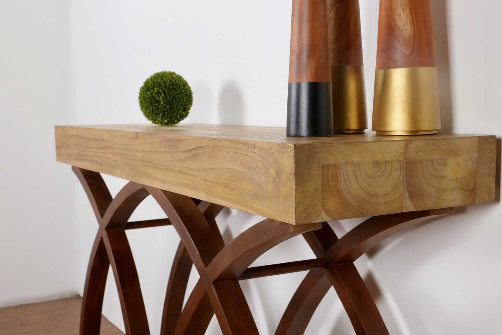 Arc Rustic Timber Console Table Eclectic Furniture Brisbane