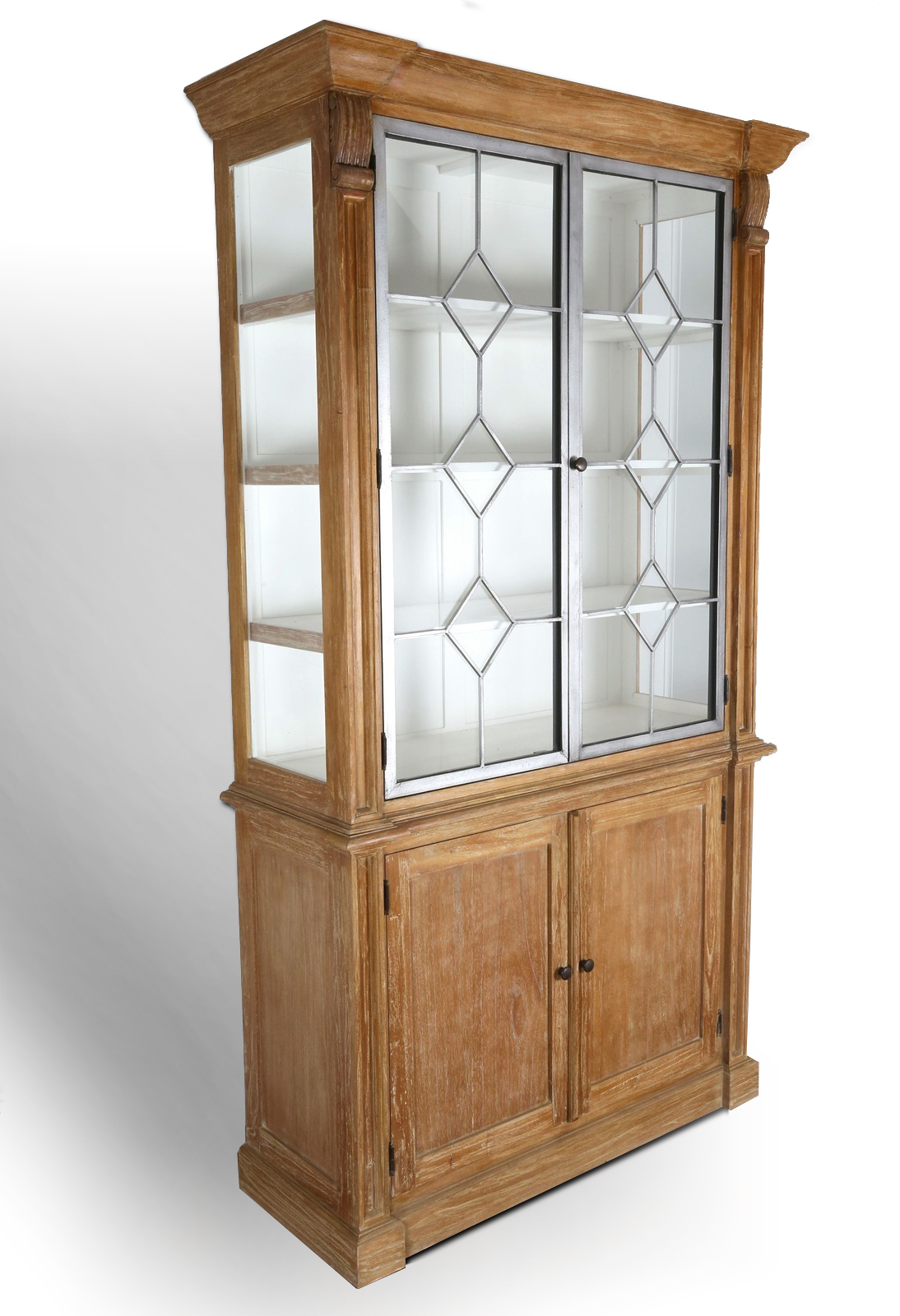 Cameron Glass Door Timber Display Cabinet