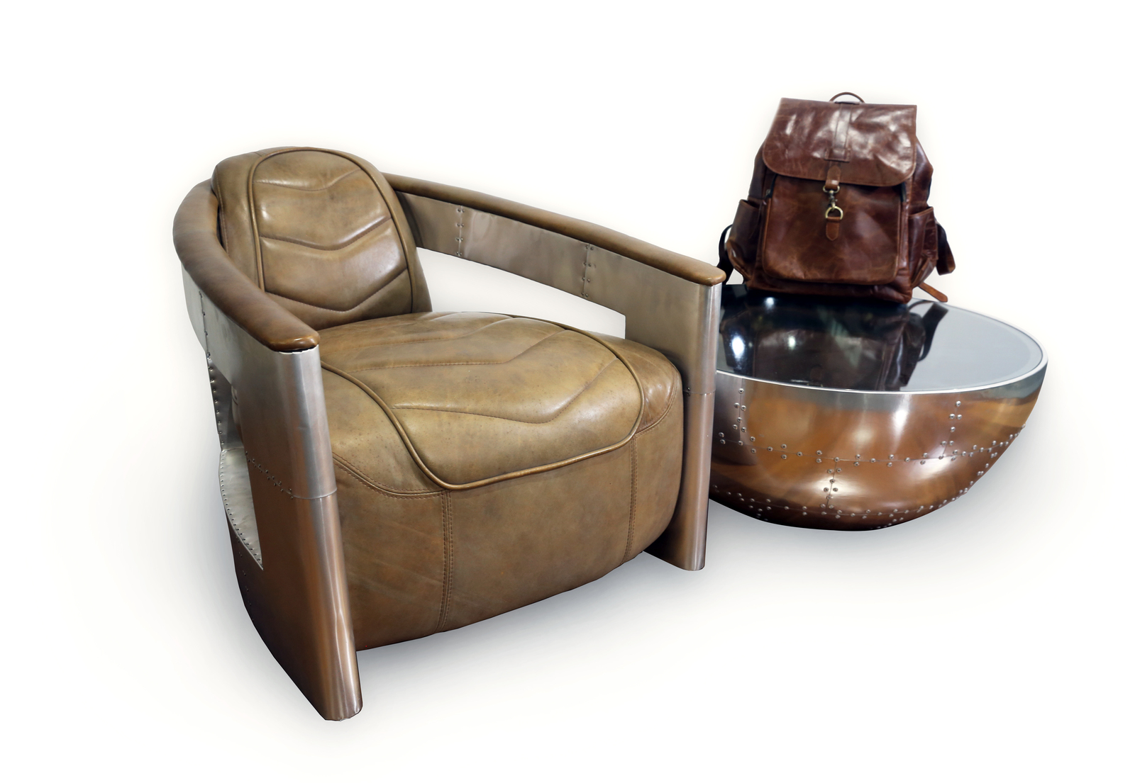 Aviator Jet Industrial Armchair Brisbane Furniture