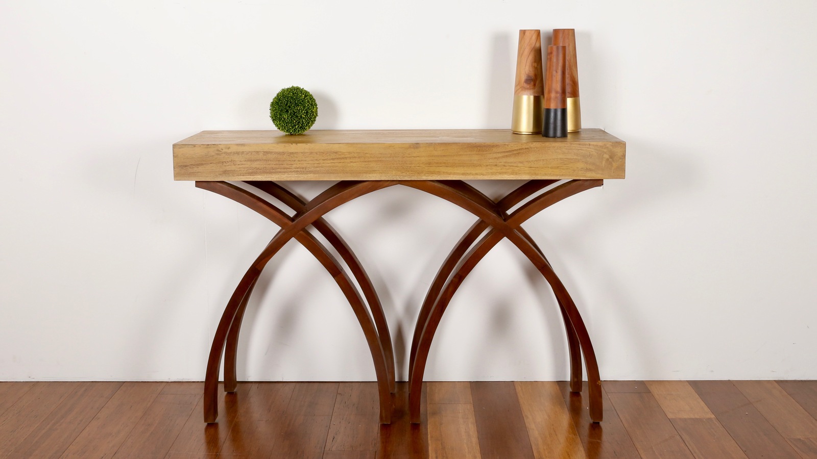 Arc Rustic Timber Console Table Eclectic Furniture Brisbane