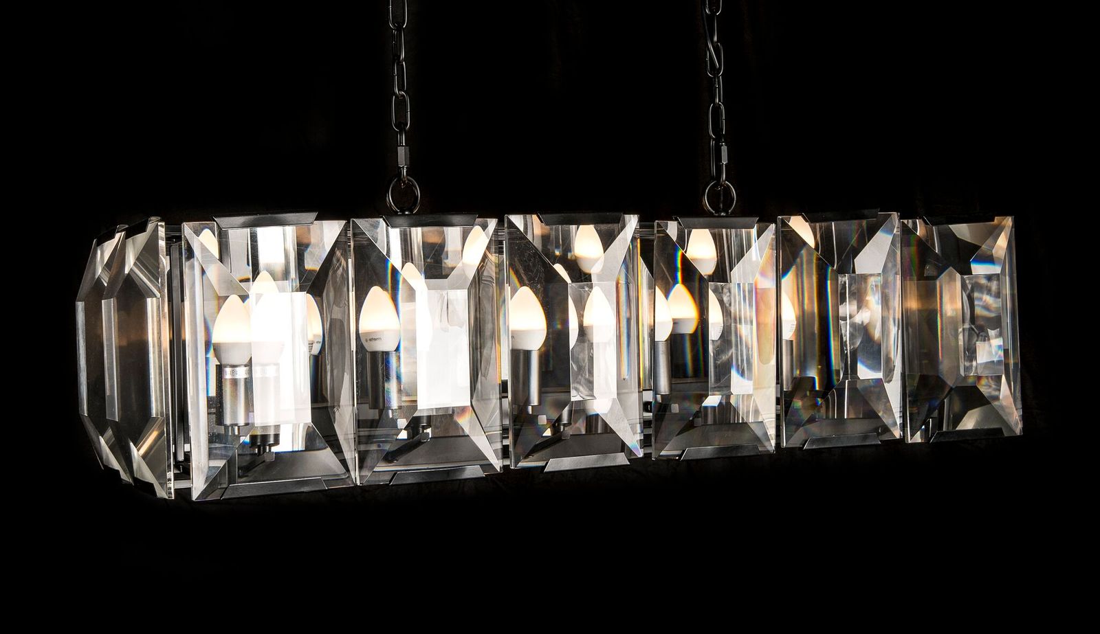 Prism Rectangular Crystal Chandelier Brisbane Furniture