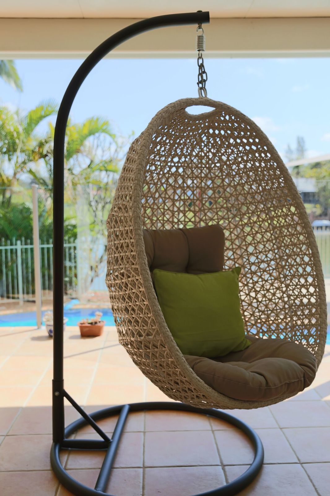 hanging egg chair out door furniture brisbane designer