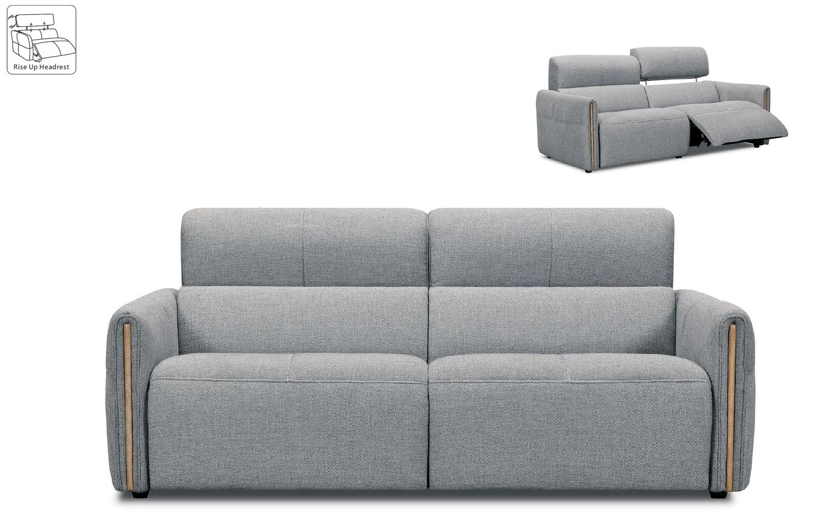 Omont Modern Fabric Recliner Lounge Sofa Brisbane Furniture