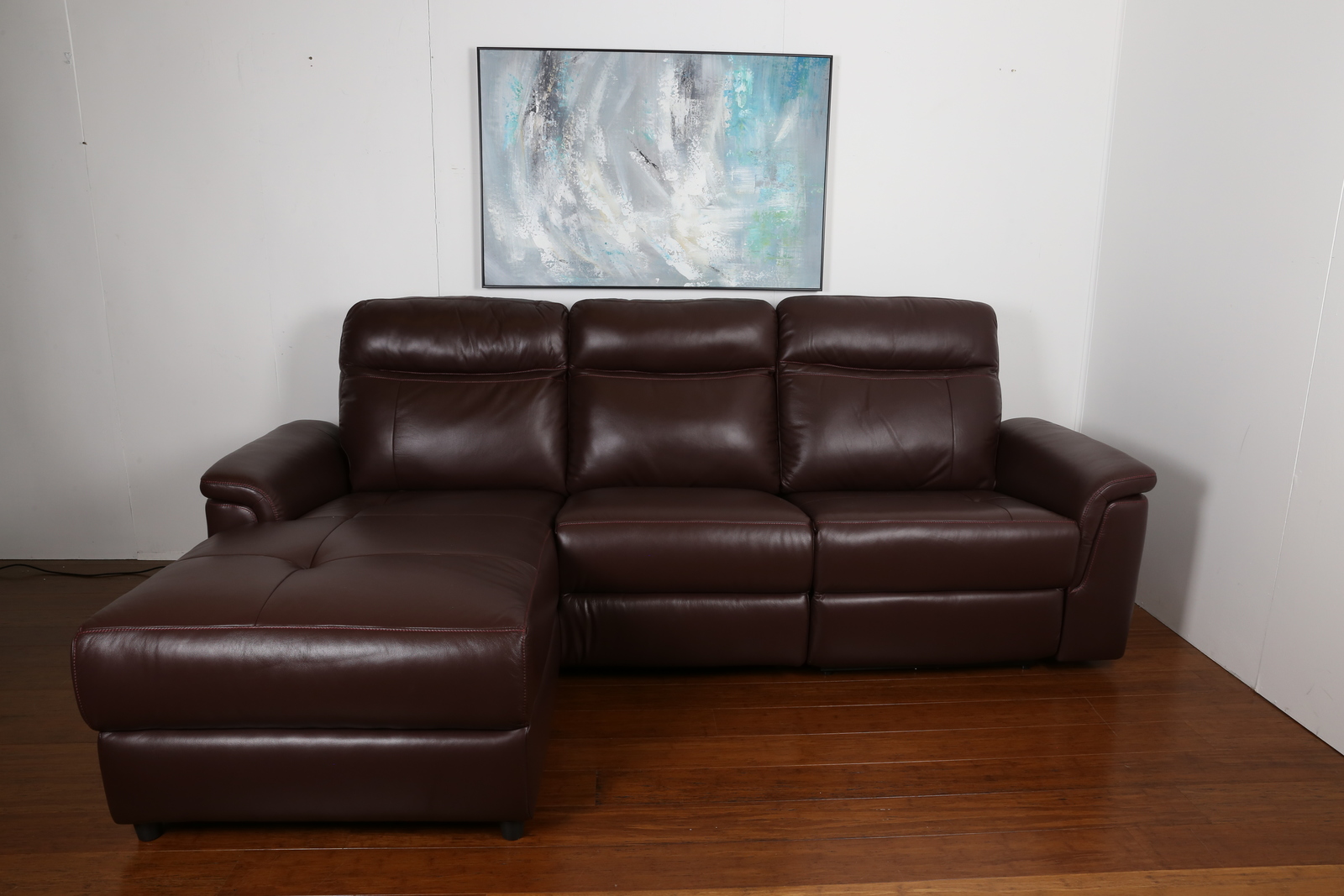 Felix Red Leather Recliner Sofa