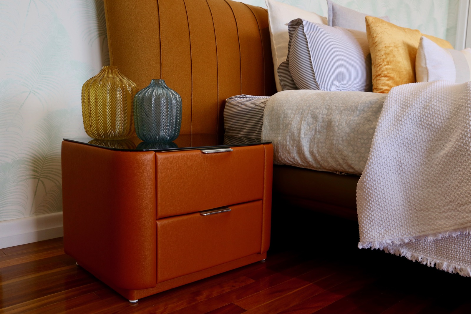 Orange bedside table deals