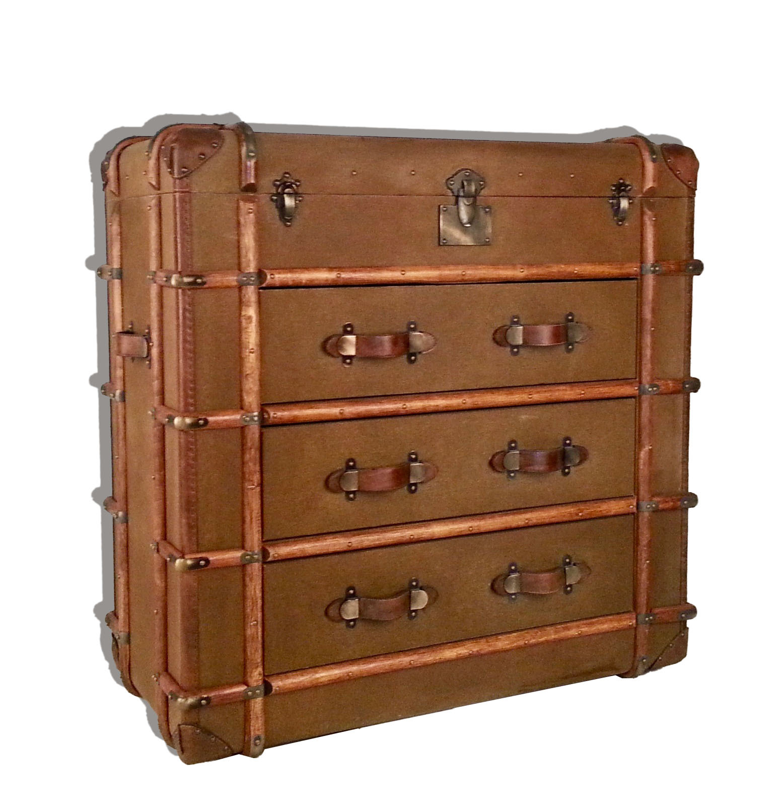 Polstar Vintage Leather Chest Dresser Bed Room Furniture Brisbane