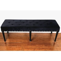 CLARA | CLASSIC BLACK VELVET BENCH SEAT