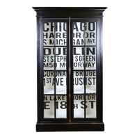 DUBLIN BLACK GLASS DOOR CABINET