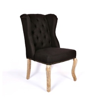 BAROQUE | WING-BACK FABRIC DINING CHAIR