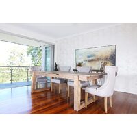 WAIST DIAMOND BUTTON FABRIC DINING CHAIR