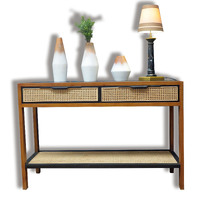 HERVE | CONTEMPORARY RATTAN CONSOLE TABLE
