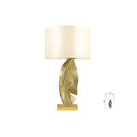FEATHER BRASS OR GOLD TABLE LAMP RANGE