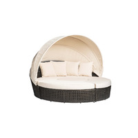 HARBOUR | UNIQUE DESIGNER OUTDOOR DAY BED w/ BUILT IN ADJUSTABLE SHADE CLOTH