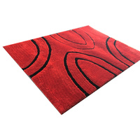 RED AND BLACK RUG