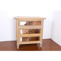 DELILAH RUSTIC TIMBER SIDE LAMP TABLE