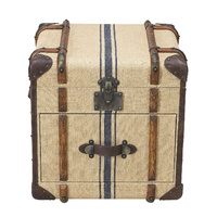 POLSTAR LINEN TRUNK SIDE TABLE