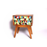 RETRO TIMBER SIDE LAMP TABLE