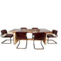 RUST | WOOD TIMBER DINING TABLE