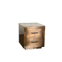 JET BLAST | INDUSTRIAL BRASS SIDE TABLE