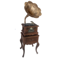 ANTIQUE GRAMOPHONE ON STAND 
