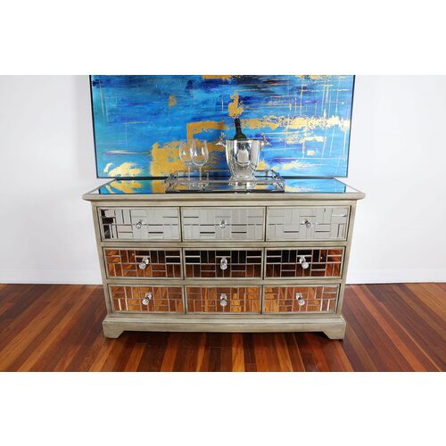 CHAMPAGNE | ANTIQUE MIRRORED CHEST