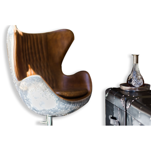 AVIATOR WING EGG | INDUSTRIAL ARMCHAIR - TOBACCO