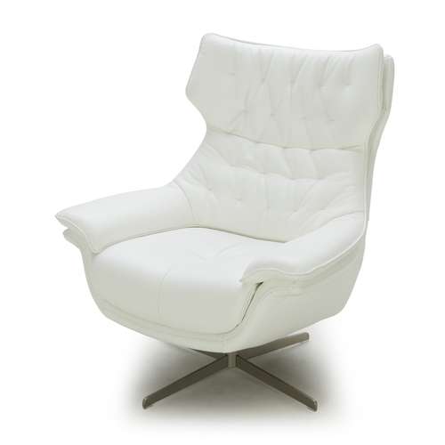 CHELSEA WHITE LEATHER OCCASIONAL CHAIR