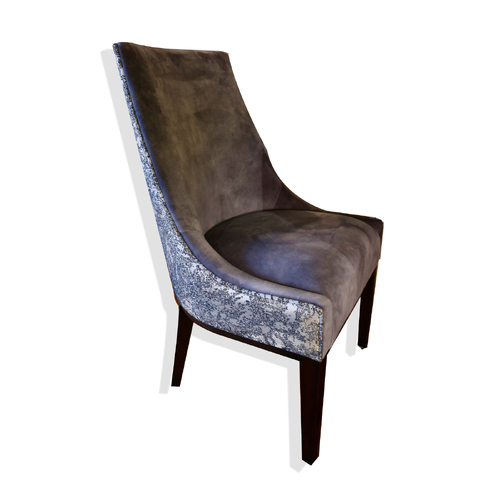 EIRENE | TWO TONE DINING CHAIR - FABRIC - STORM GREY