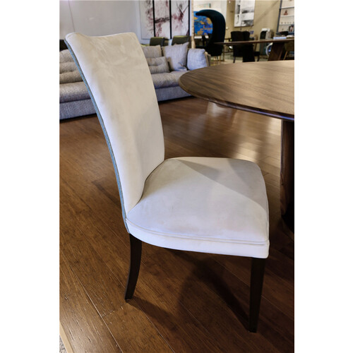 RHEA | TWO TONE DINING CHAIR - FABRIC - OFF WHITE