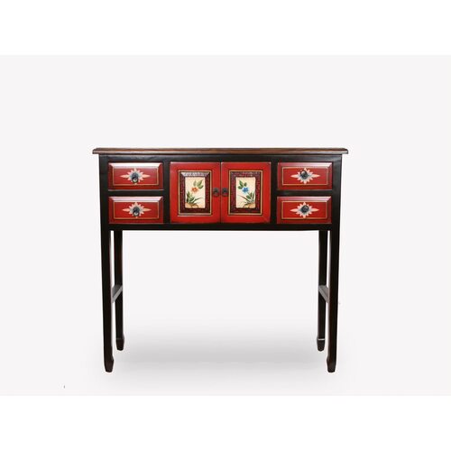 LION | ORIENTAL CONSOLE TABLE - 2 DOORS, 4 DRAWERS