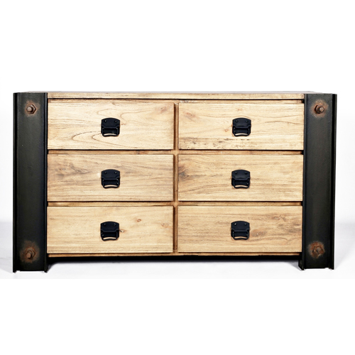 INDUSTRIAL BEAM TIMBER CHEST 
