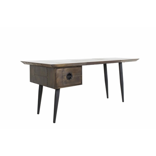 VICARIOUS - BRUSHED BRASS OFFICE DESK