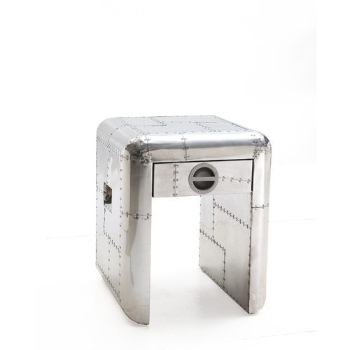 AVIATOR | INDUSTRIAL SIDE TABLE - SILVER