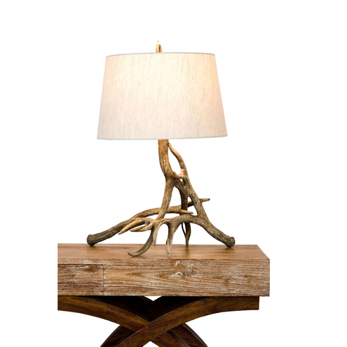 ANTLER LAMP WITH ROUND SHADE