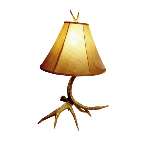 ANTLER LAMP WITH TALL SHADE