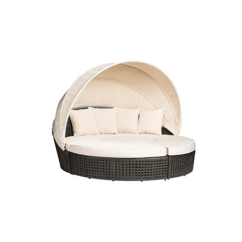 HARBOUR | UNIQUE DESIGNER OUTDOOR DAY BED w/ BUILT IN ADJUSTABLE SHADE CLOTH