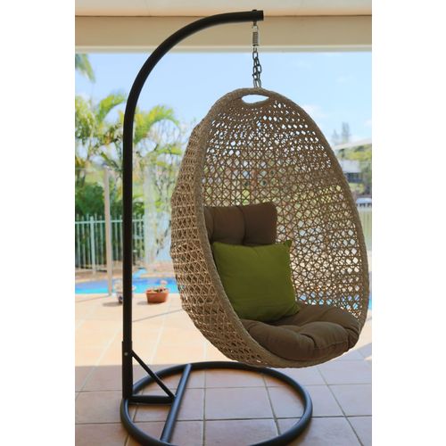 PARADISE OUTDOOR HANGING EGG CHAIR - IVORY WHITE