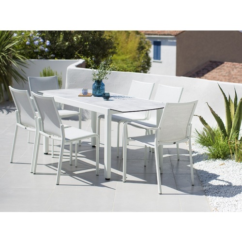 RESORT | LUXURY OUTDOOR EXTENSION DINING TABLE - WHITE