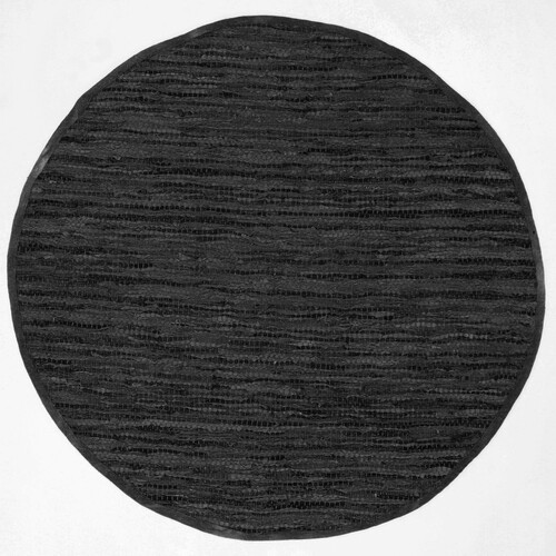 WANDERER | BLACK RECYCLED LEATHER RUG