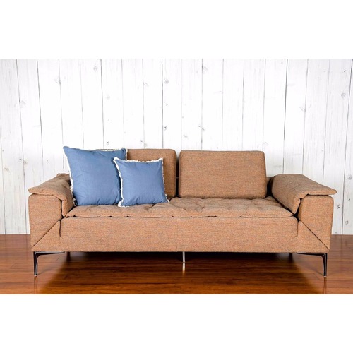 CORVETTE | 3-SEATER STYLISH CONVERTIBLE SOFA BED - BROWN