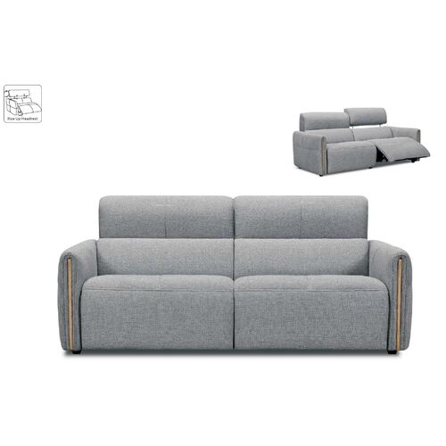 OMONT | MODERN FABRIC RECLINER LOUNGE - GREY FABRIC, 2.5 SEATER