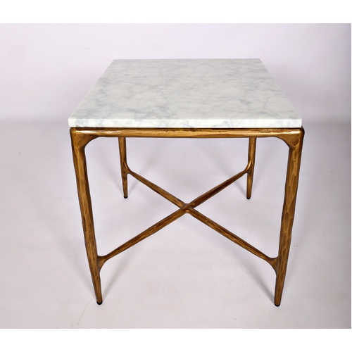 DEVILLE | SQUARE MARBLE SIDE TABLE